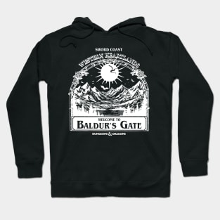 Welcome to Baldur's gate Black and White V2 Hoodie